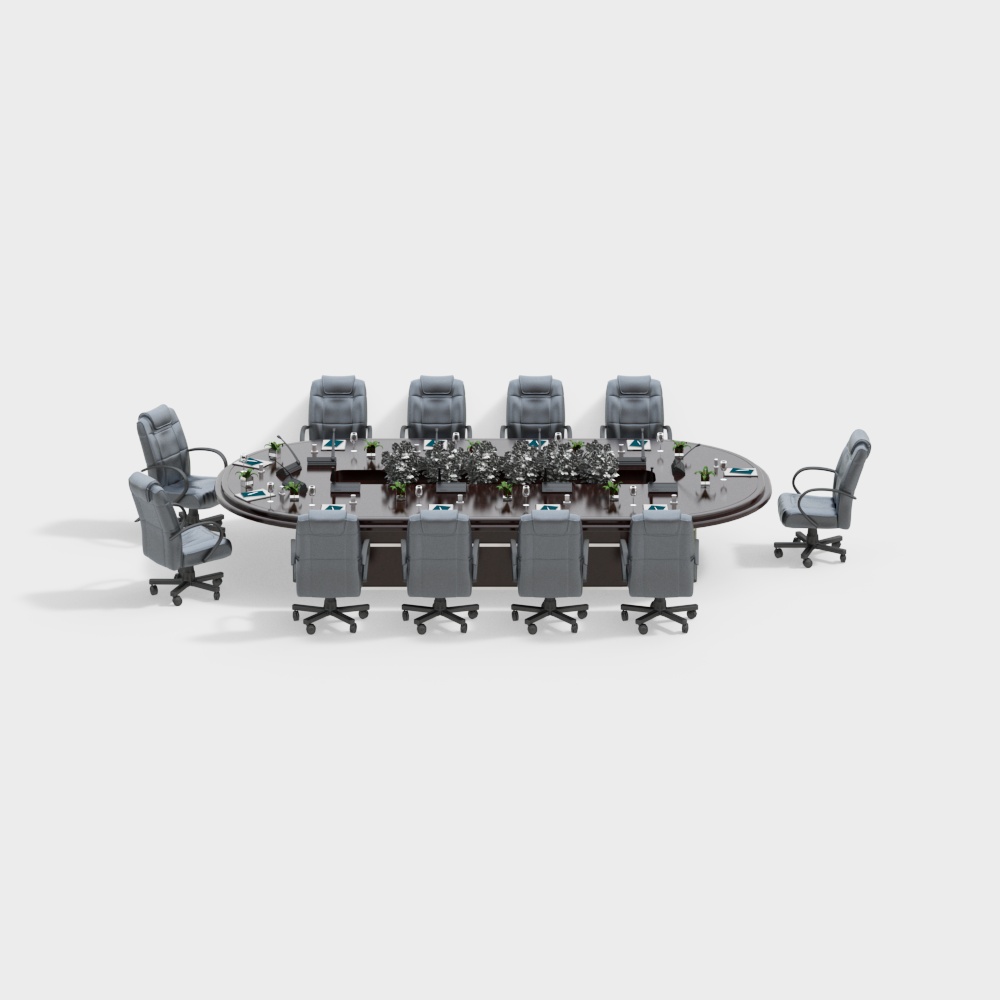 Modern conference table and chair combination
