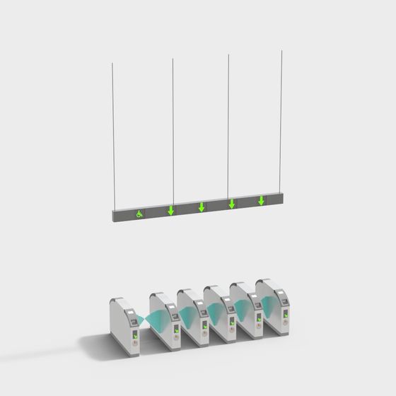 Futuristic Subway Turnstile 3D model