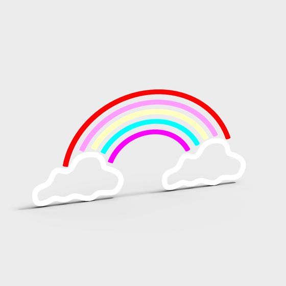 Enchanting Rainbow 3D Model for Creative Projects
