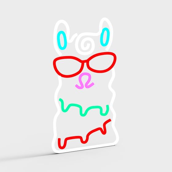 Cool Rabbit 3D model - Vibrant Low-Polygon Design
