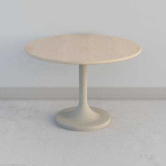 Low-Poly Round Table 3D model