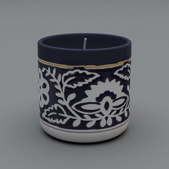 Low-Poly Elegant Candle Holder 3D model