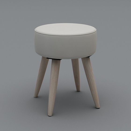 Stylish Round Stool 3D model for Creative Projects