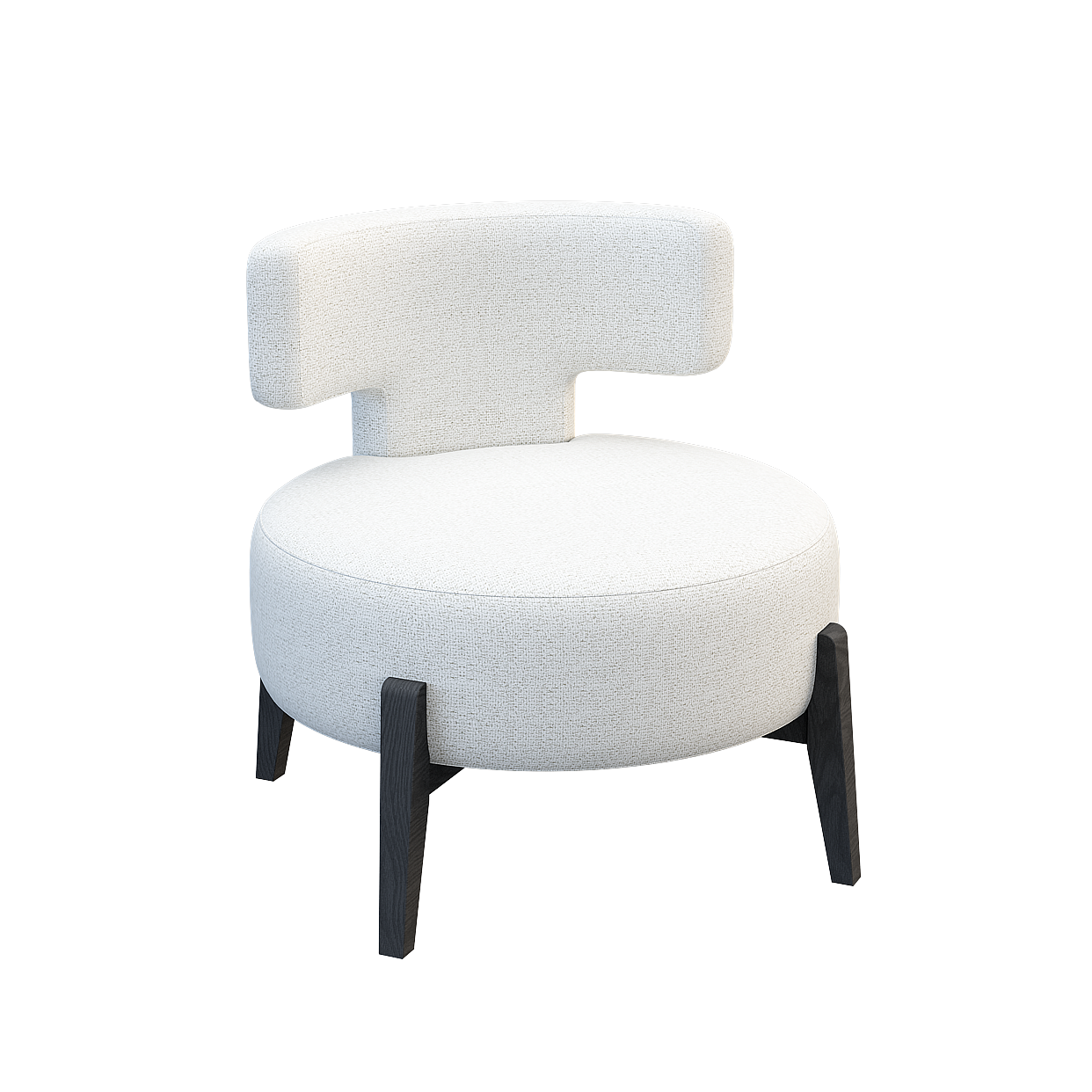 Smooth Comfort Chair 3D Model – Low-Poly Fabric Design