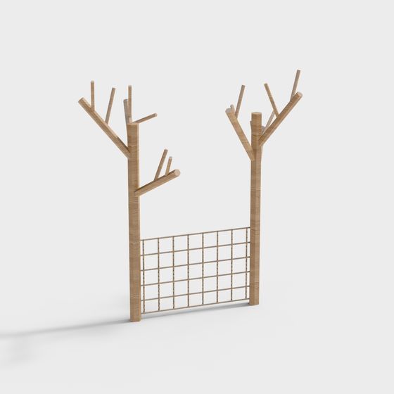 Winter Hedge Low-Poly 3D model