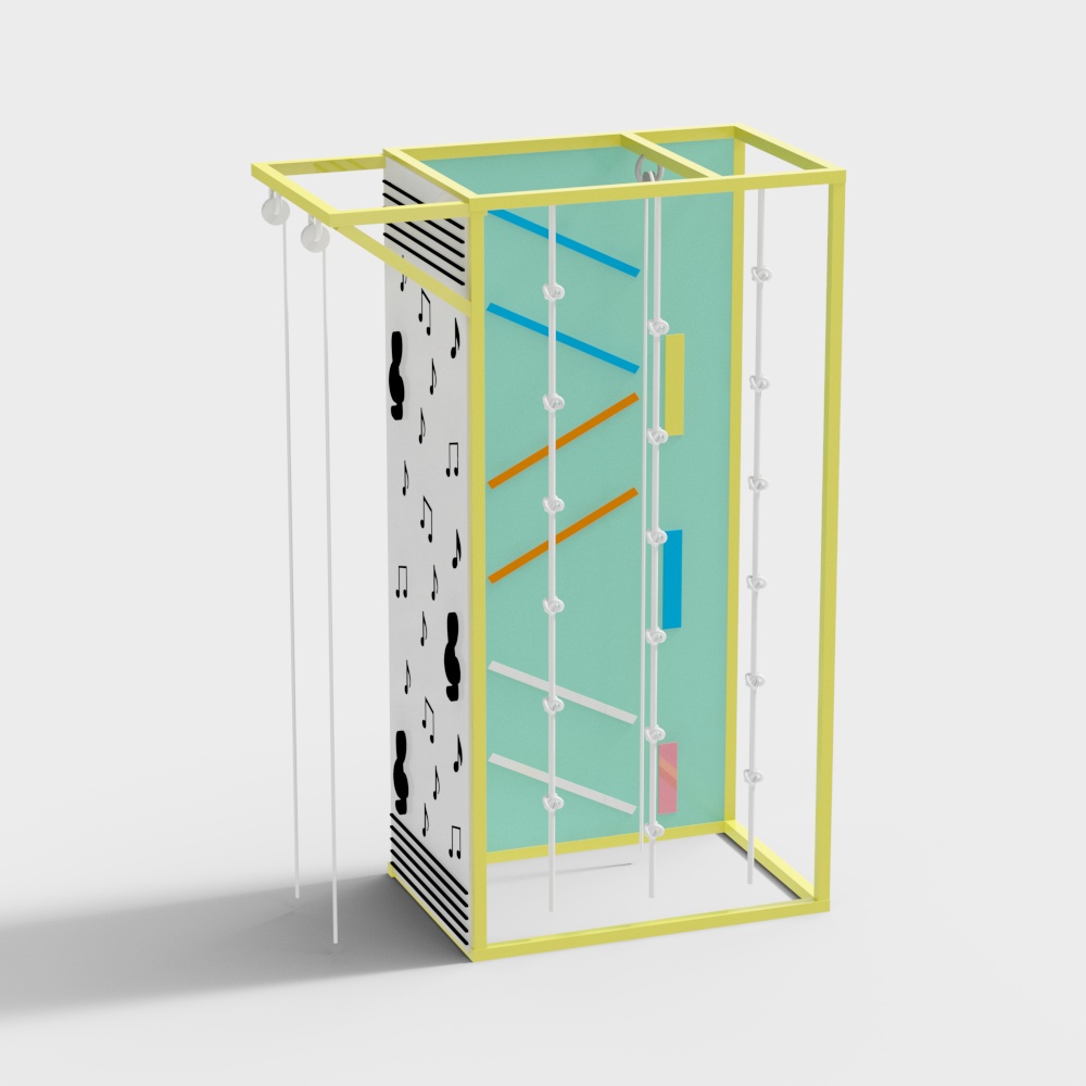 children climbing wall