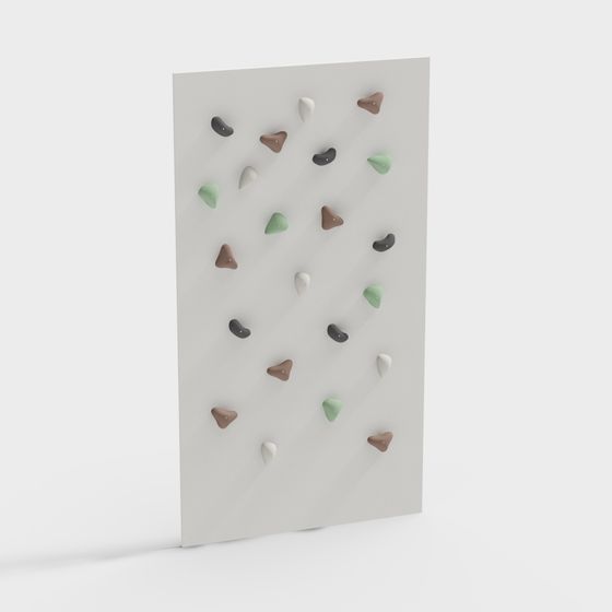 Low-Poly Climbing Wall 3D Model