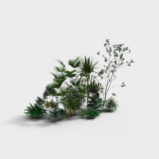 Lush Jungle Greenery 3D Model