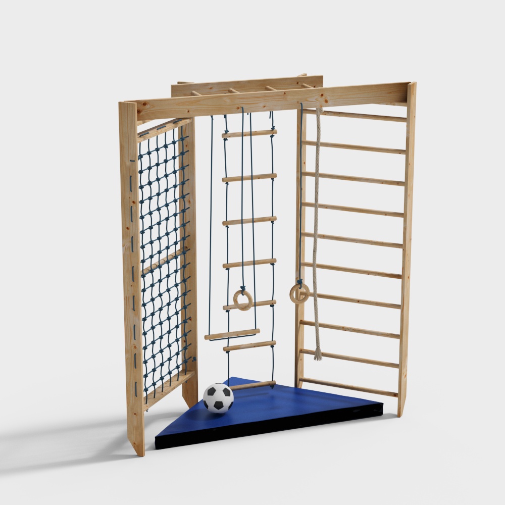 Wall-Mounted Climbing Frame 3D model