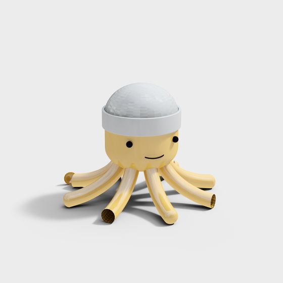 Whimsical Octopus Lamp 3D model