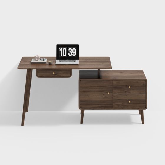 Mid-Century Modern Desk Set 3D model