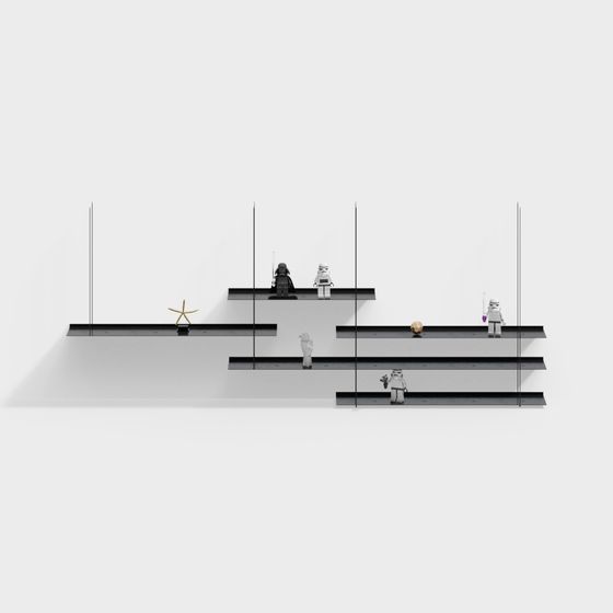 modern study bookshelf