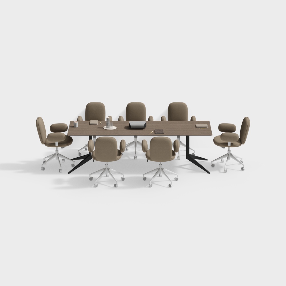 Modern and fashionable conference table and chair combination