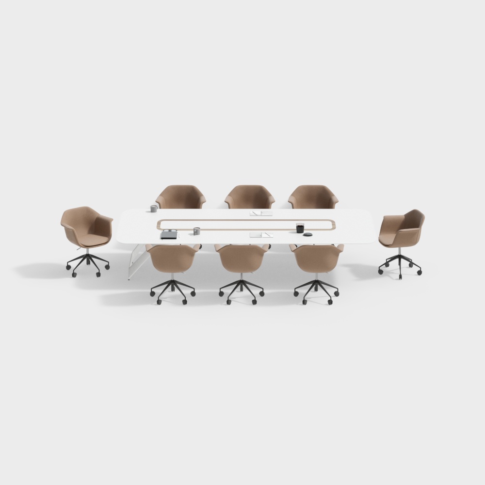 Modern and fashionable conference table and chair combination