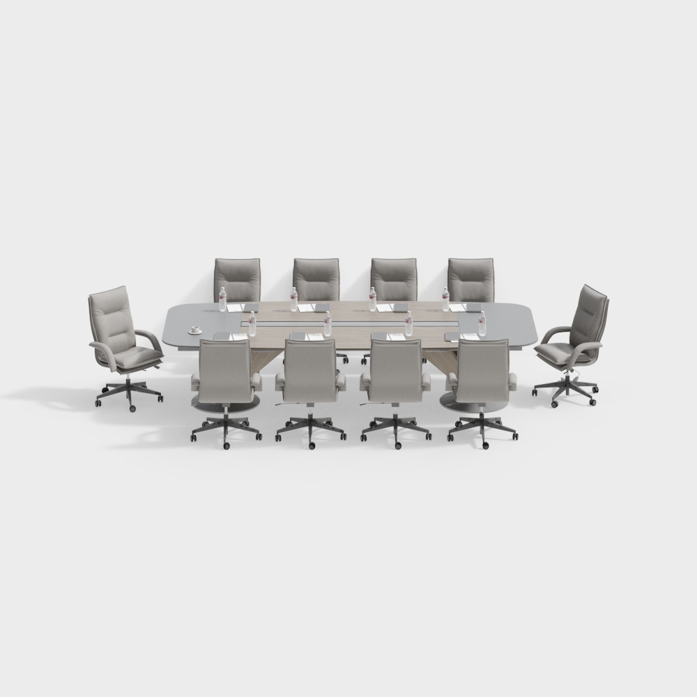 Modern and fashionable conference table and chair combination