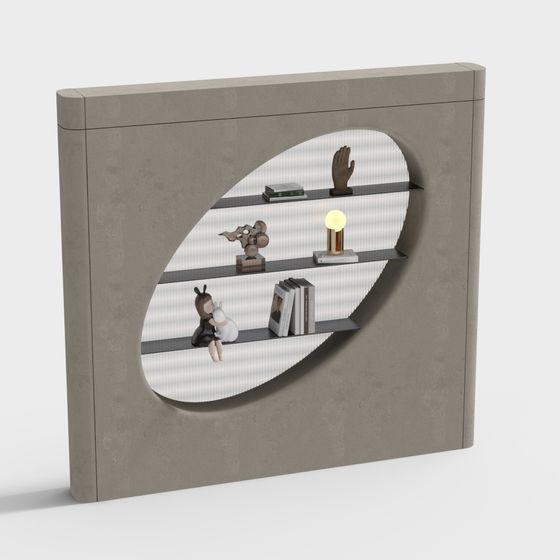 Concrete Display Shelf 3D model