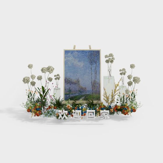 Impressionist Garden 3D model
