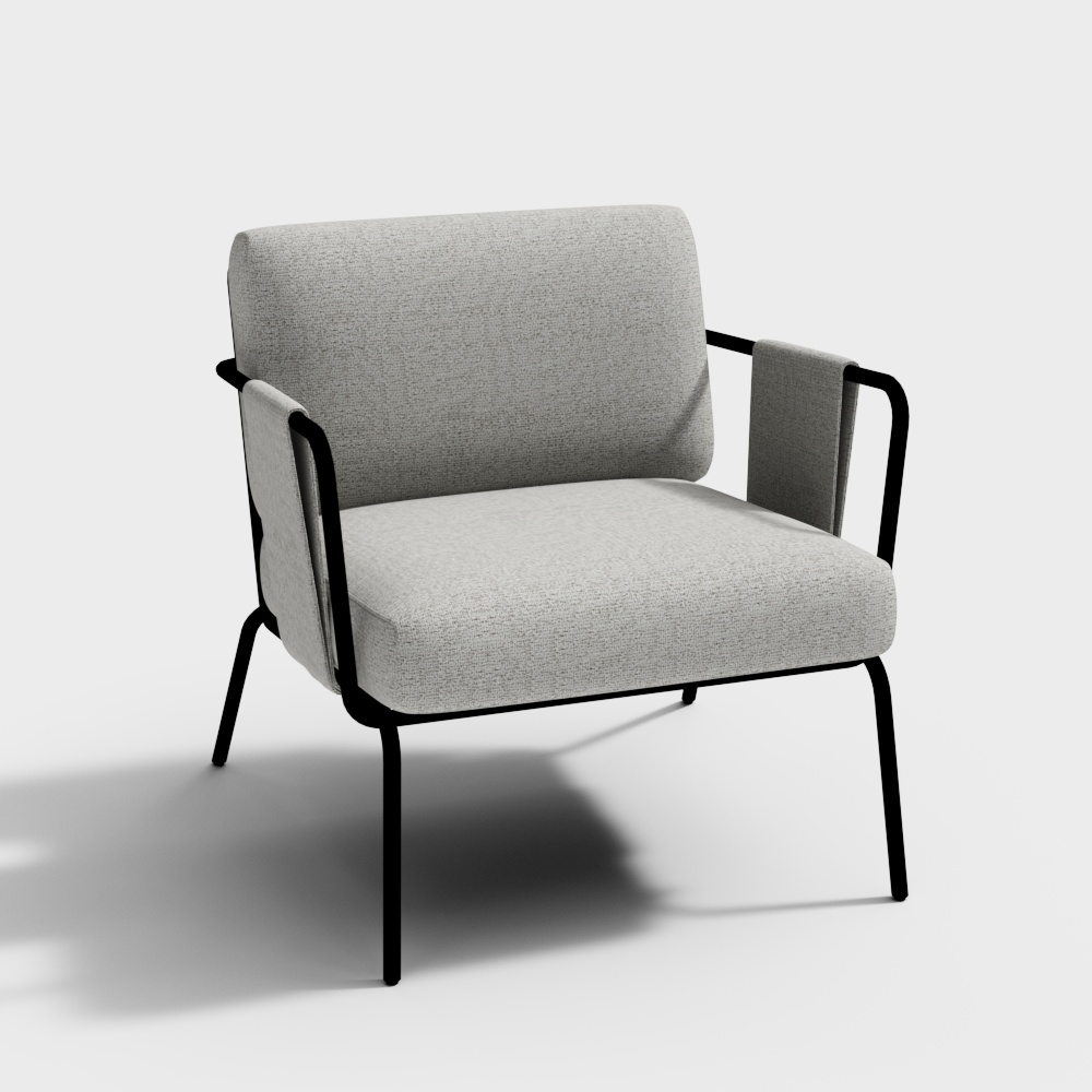 Urban Lounge Chair 3D Model – Modern Minimalist Design