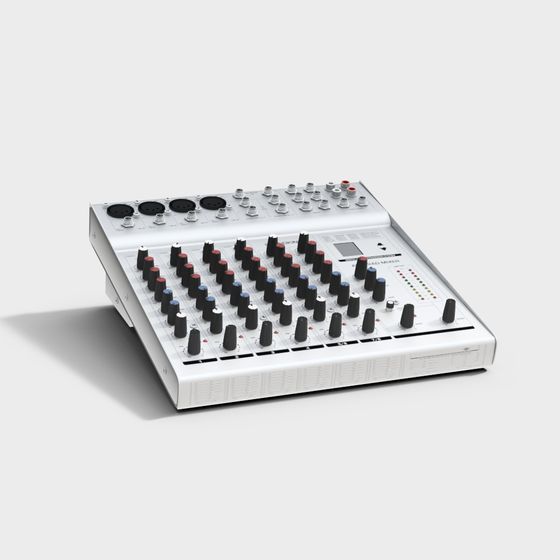High-Detail Audio Mixing Console 3D Model