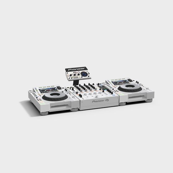 Detailed Pioneer DJ Controller 3D Model