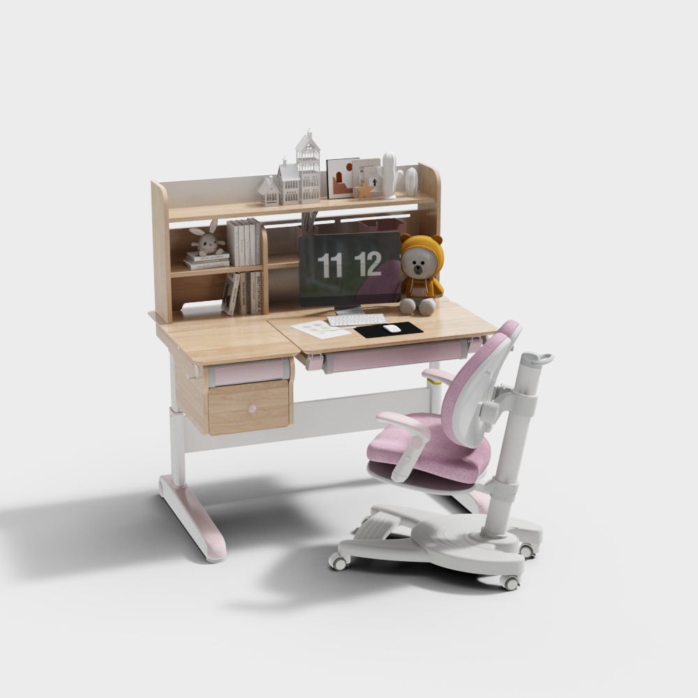 Children's Study Desk and Chair Set