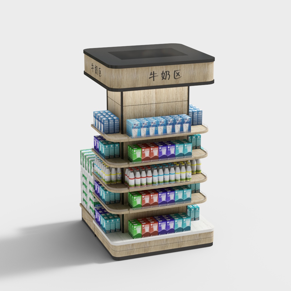 Colonne de package boutique de supermarché