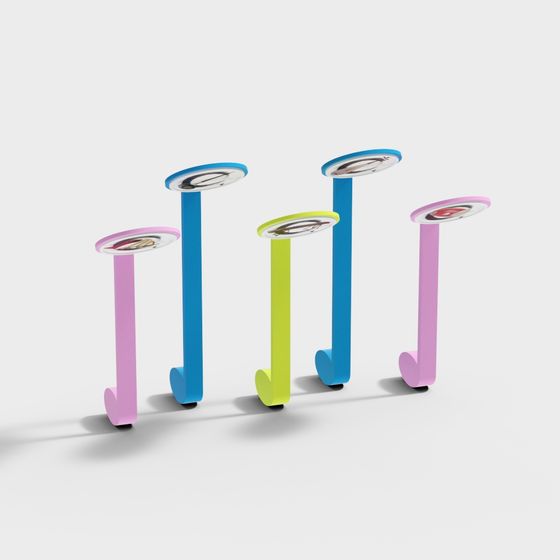 Colorful Hooks 3D model