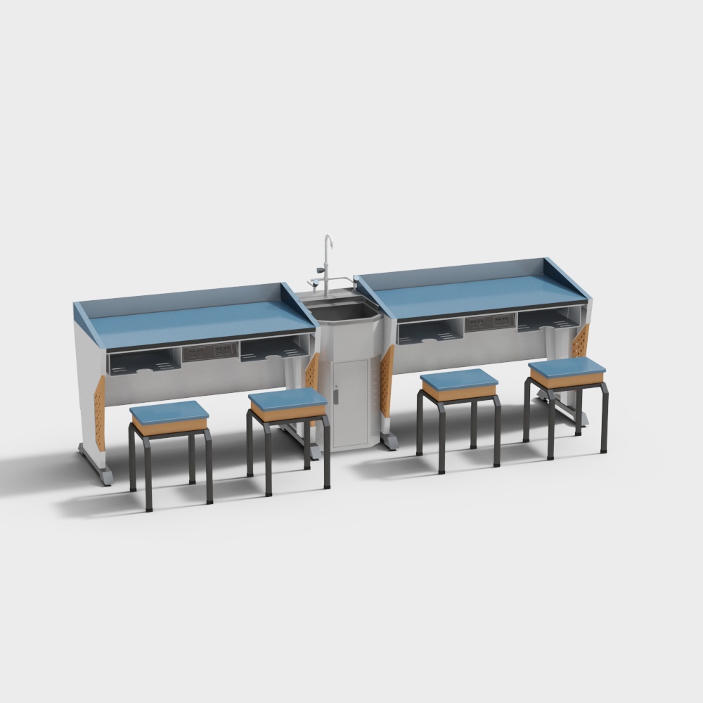 Experimental classroom tables and chairs