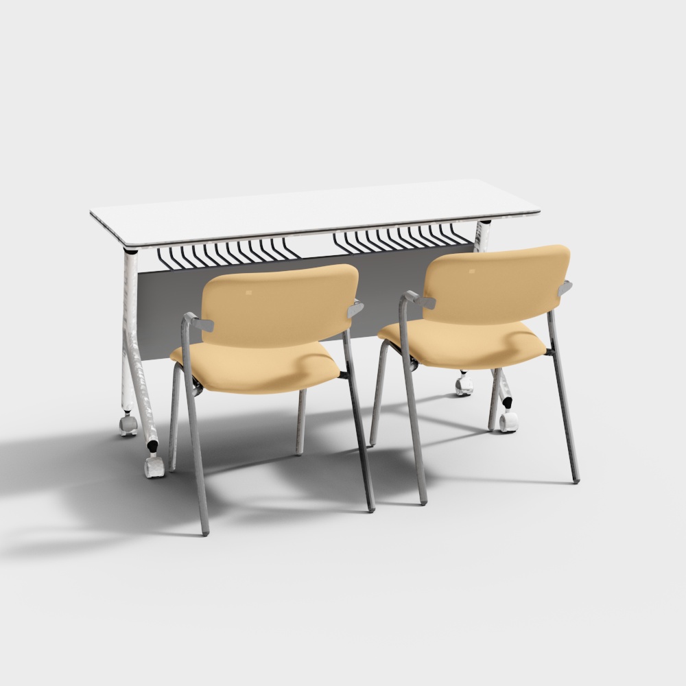 desks and chairs