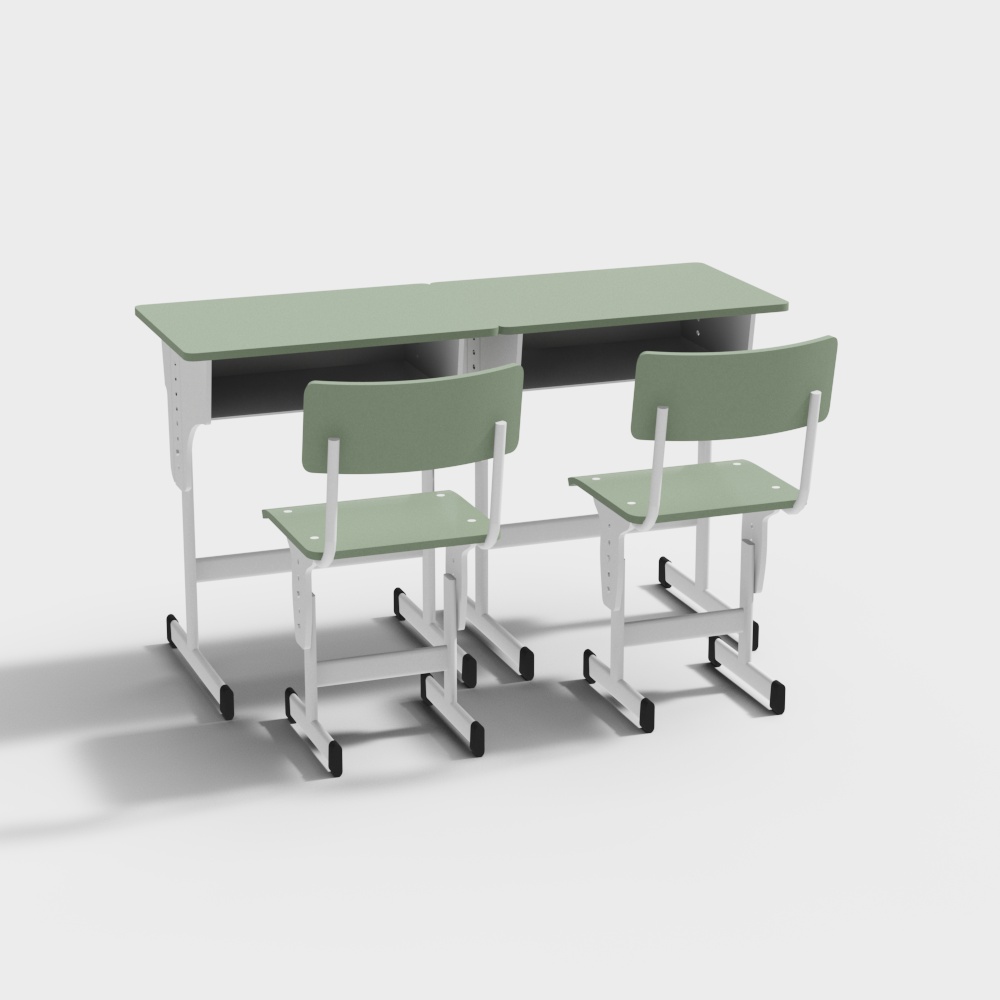 Classroom desk and chair combination
