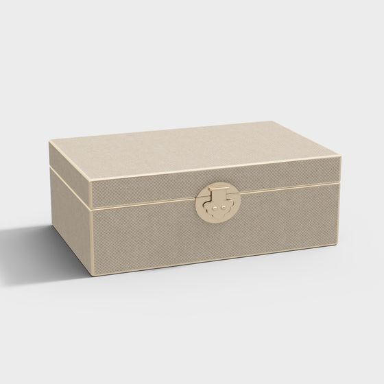 Elegant Low-Poly Storage Box 3D model