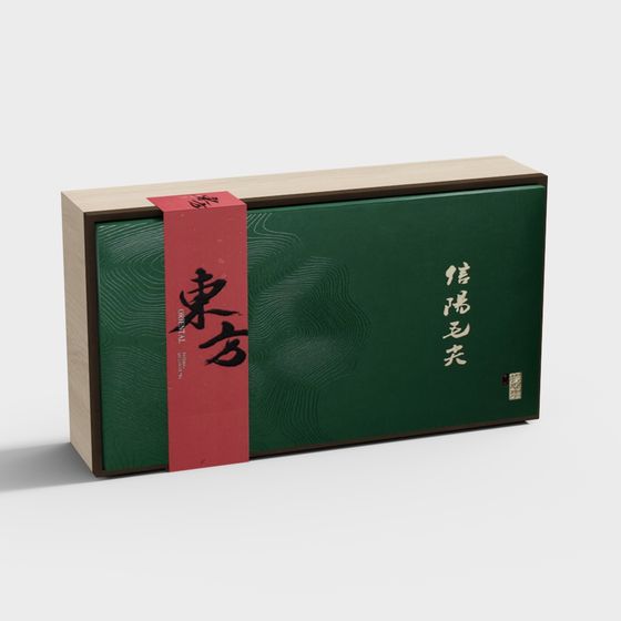 Oriental Aesthetic Low-Poly Packaging Box 3D model
