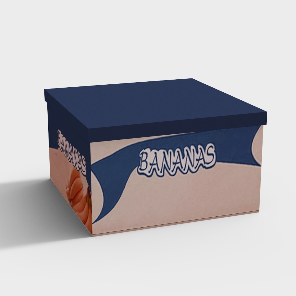 Banana Box Low-Poly 3D Model