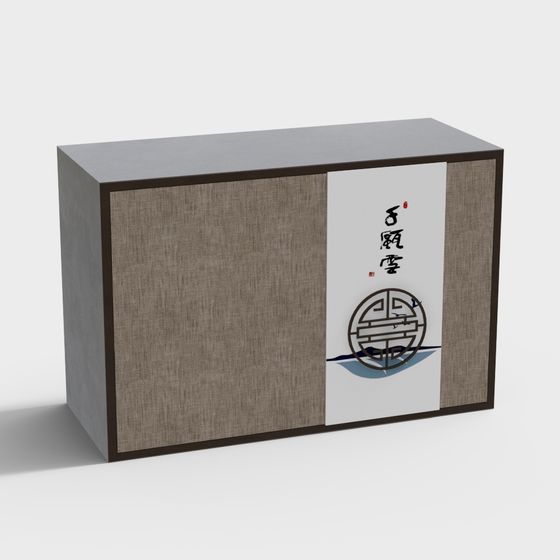 Traditional Meets Modern Low-Poly Cabinet 3D model