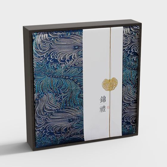 Wave Gift Box 3D model for Creative Projects