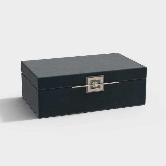 Elegant Leather Storage Box 3D model