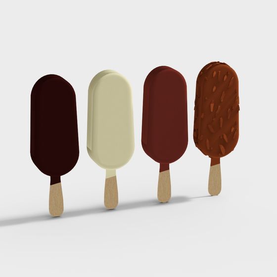Delightful Low-Poly Popsicle 3D Model