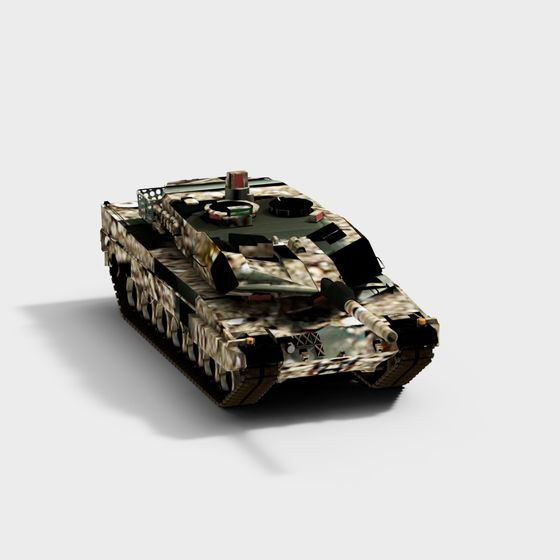 Realistic Low-Poly Tank 3D Model