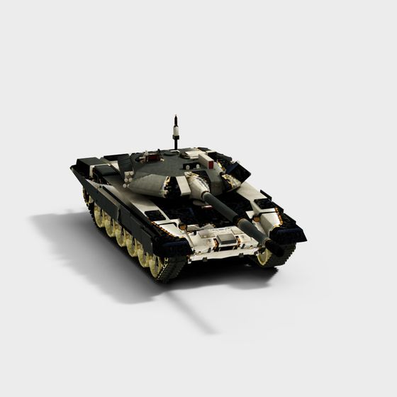 Detailed Low-Poly Tank 3D model