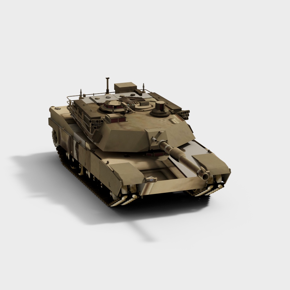 Realistic Low-Poly Tank 3D Model