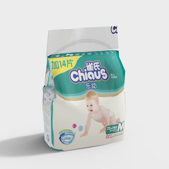 Chinus Baby Diaper 3D Model