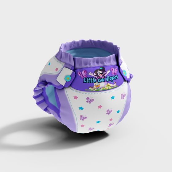 Cute Little Cow Diapers 3D model