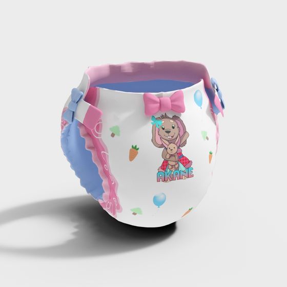 Whimsical Bear Party Basket 3D model