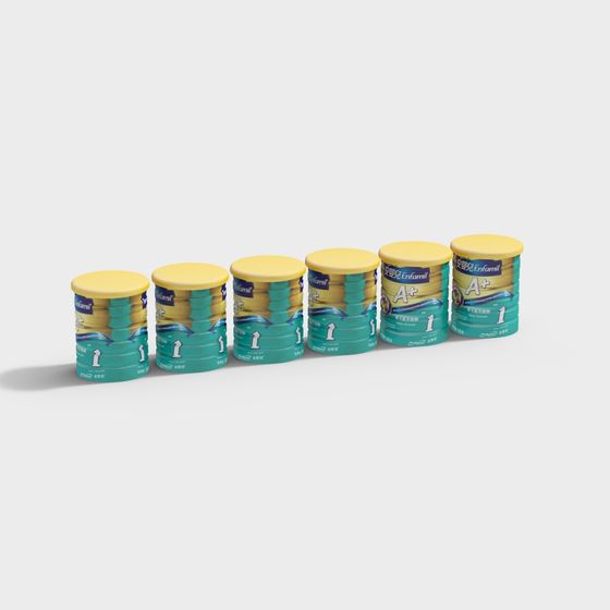 Low Poly Enfamil Baby Formula Can 3D Model