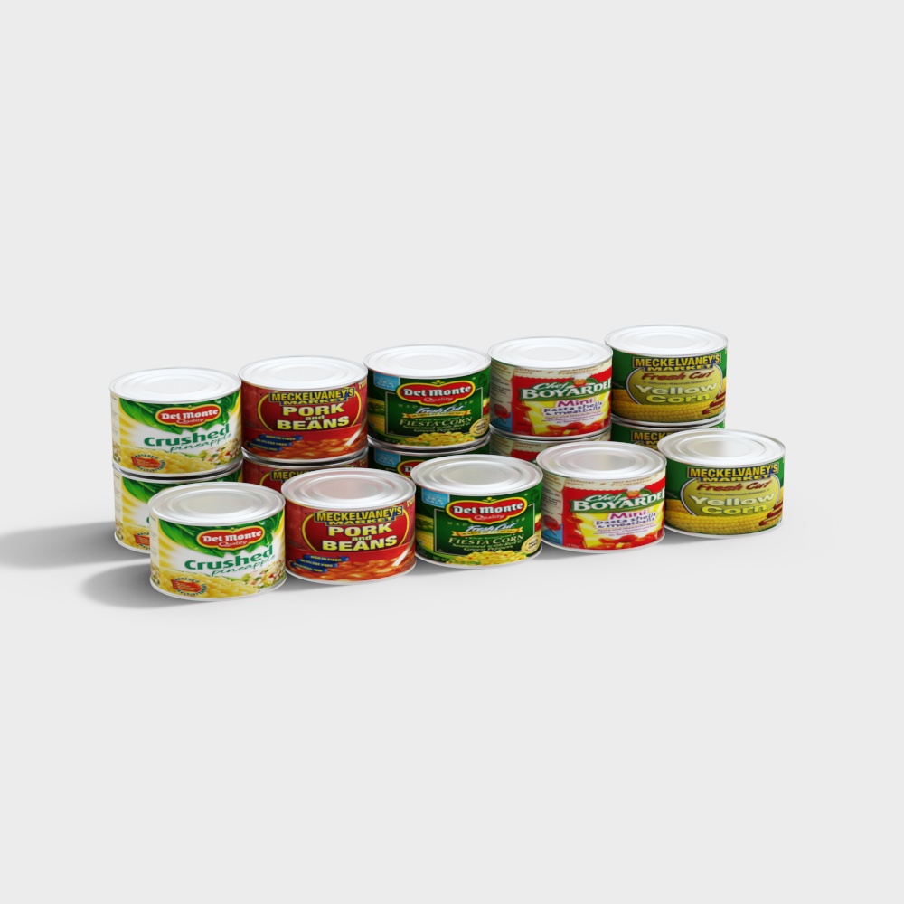 Vibrant Canned Food Market 3D Model