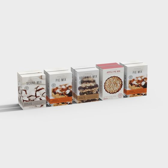 Delicious Bakery 3D Model Packaging Box Series