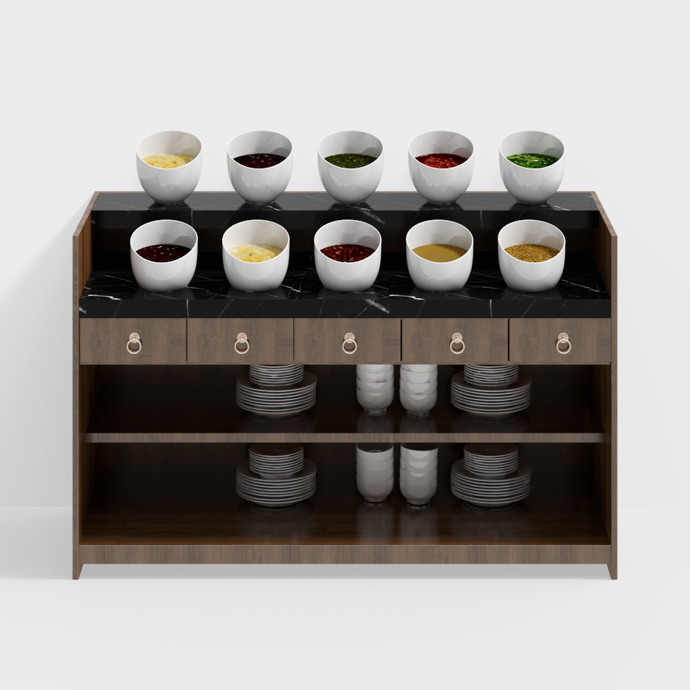 New Chinese hotpot restaurant condiment table