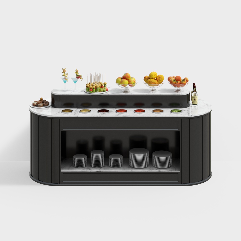 Buffet modern condiment station
