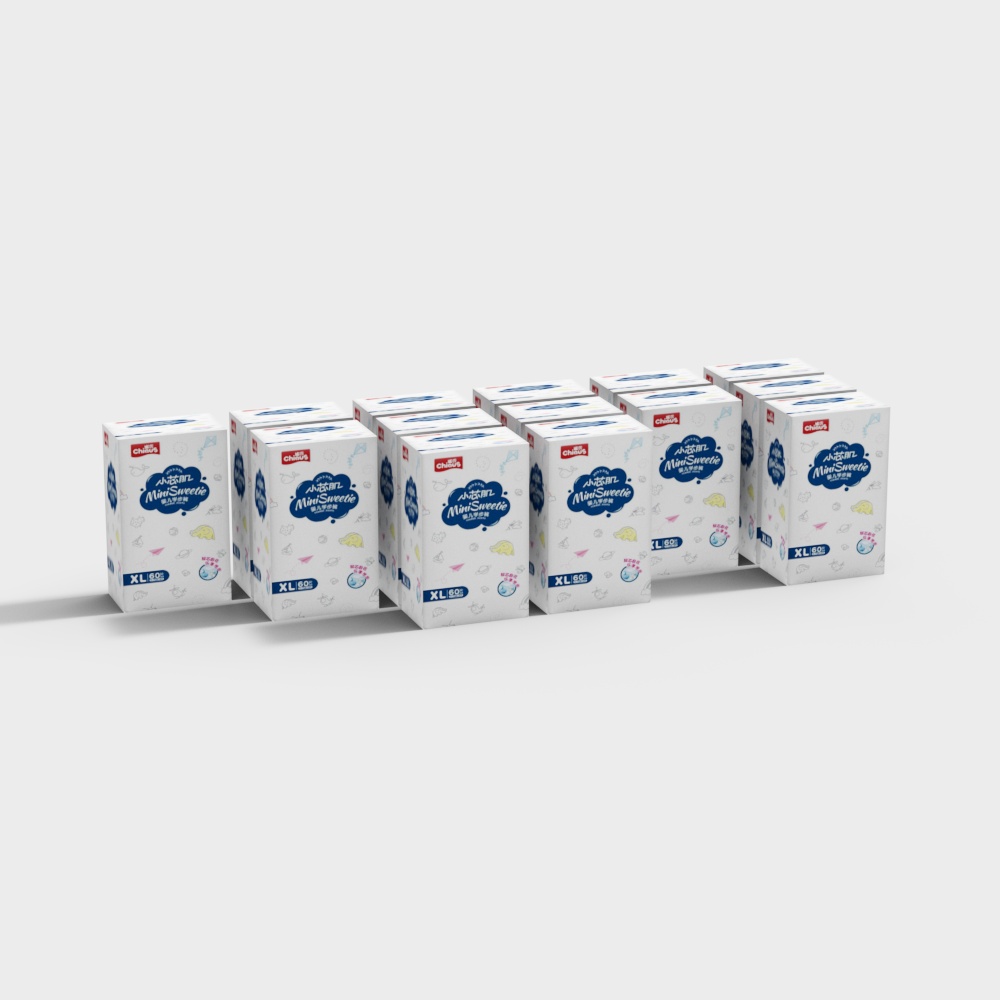 MiniSweetie 3D Packaging Box Model