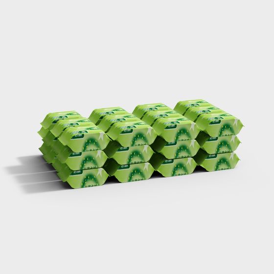 Vibrant Green 3D Cubes Model for Creative Projects